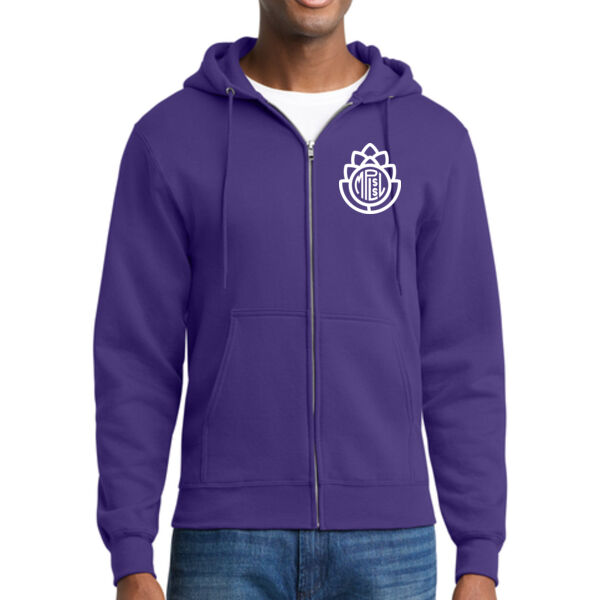 Port & Co™ Core Fleece Full-Zip Hooded Sweatshirt - Printed Logos Thumbnail