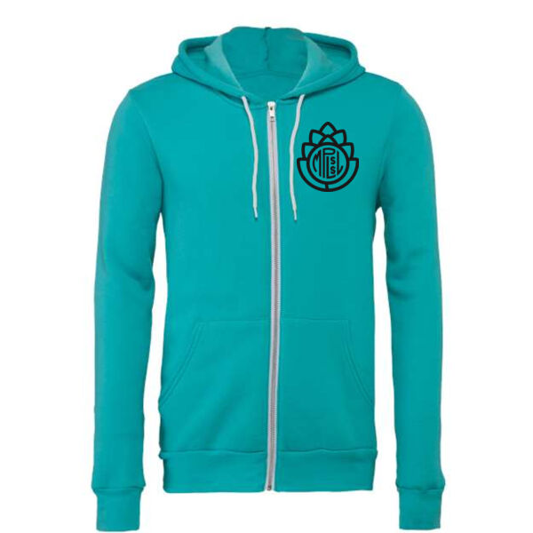 Bella + Canvas - Unisex Sponge Fleece Full-Zip Hoodie Sweatshirt - Printed Logos Thumbnail