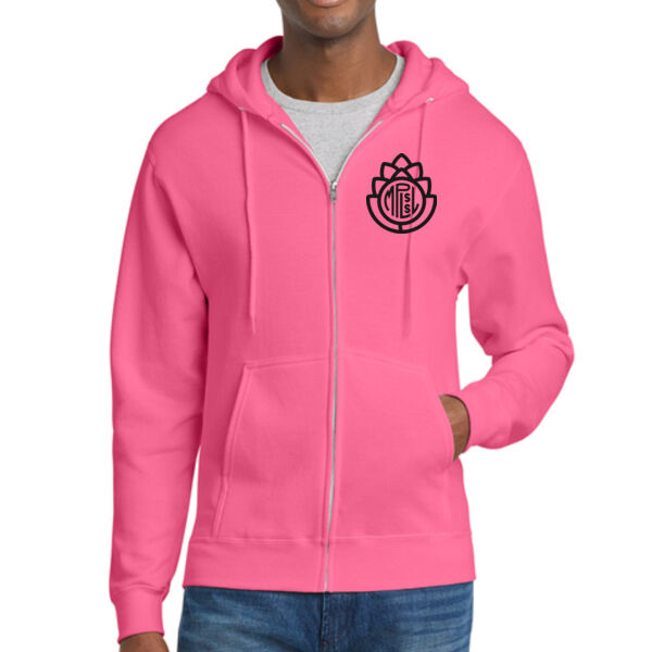 Port & Co™ Core Fleece Full-Zip Hooded Sweatshirt - Printed Logos Thumbnail