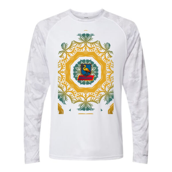 Paragon - Unisex Cayman Performance Camo Colorblocked Long Sleeve T-Shirt - Printed Logo Thumbnail