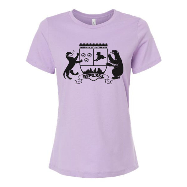 BELLA + CANVAS - Women’s Relaxed Jersey Tee - Printed Logos Thumbnail