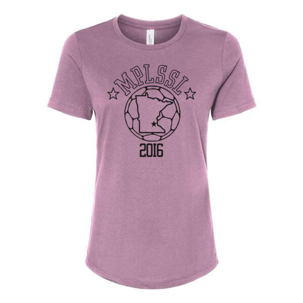 BELLA + CANVAS - Women’s Relaxed Jersey Tee - Printed Logos Thumbnail