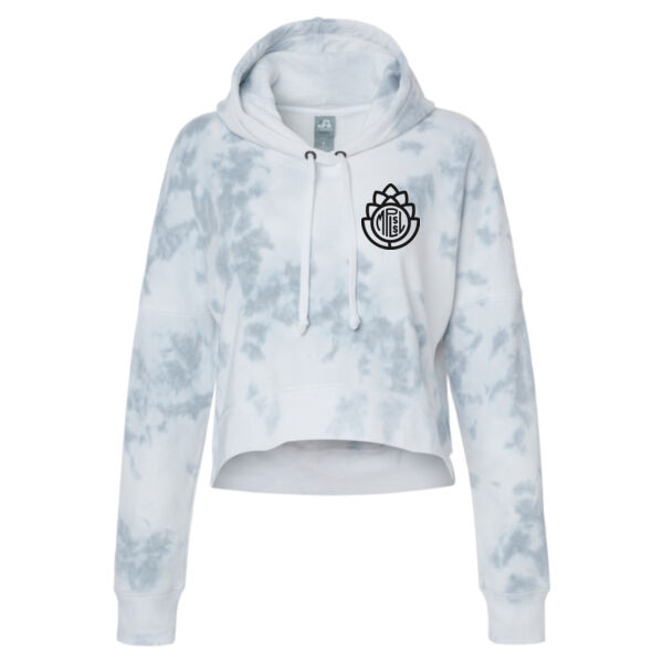 J. America - Women's Crop Hooded Sweatshirt - Printed Logo Thumbnail