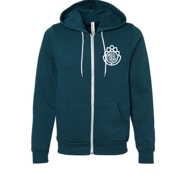 BELLA + CANVAS - Unisex Sponge Fleece Full-Zip Hoodie - Printed Logos Thumbnail