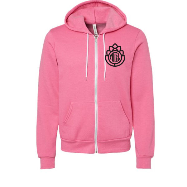 BELLA + CANVAS - Unisex Sponge Fleece Full-Zip Hoodie - Printed Logos Thumbnail