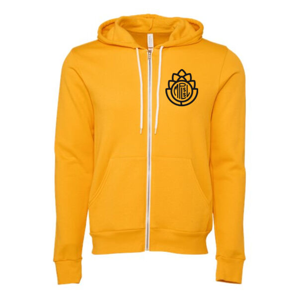 BELLA + CANVAS - Unisex Sponge Fleece Full-Zip Hoodie - Printed Logos Thumbnail