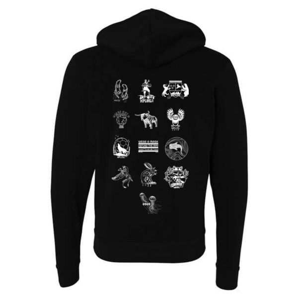 Bella + Canvas - Unisex Sponge Fleece Full-Zip Hoodie Sweatshirt - Printed Logos Thumbnail