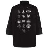Ten Pearl Button Black Chef Coat Thumbnail