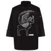 Ten Pearl Button Black Chef Coat Thumbnail