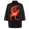 Black Knot Button Chef Coat Thumbnail